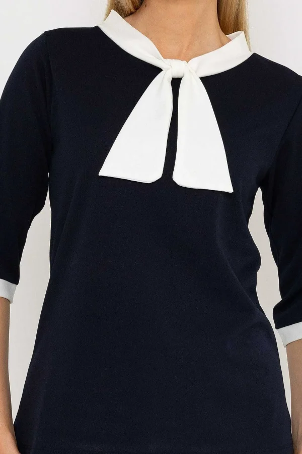 Pala D'oro Bow Neck Scuba Top*Women Tops & Blouses