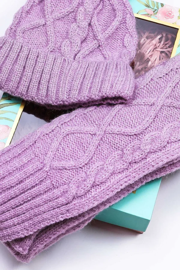 SOUL Accessories Boxed Beanie And Scarf In Lilac* Teenager