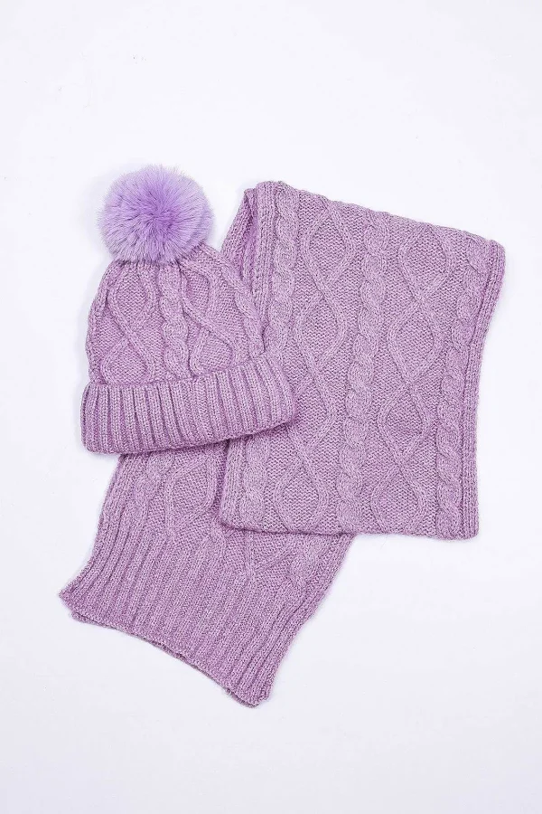 SOUL Accessories Boxed Beanie And Scarf In Lilac* Teenager