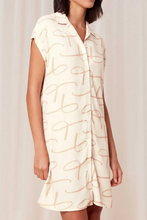 Triumph Boyfriend Fit Nightdress In Beige Print*Women Nightwear