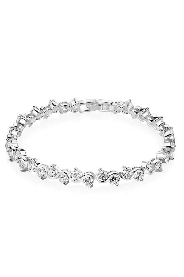 Newbridge Silverware Jewellery Bracelet Clear Stones* Boxed Gifts