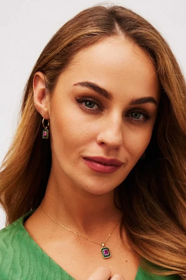 Knight & Day Braelyn Pink And Green Pendant* Necklaces