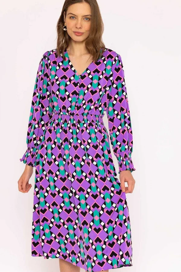 Rowen Avenue Brioni Midi Dress In Lilac Print*Women Dresses & Jumpsuits