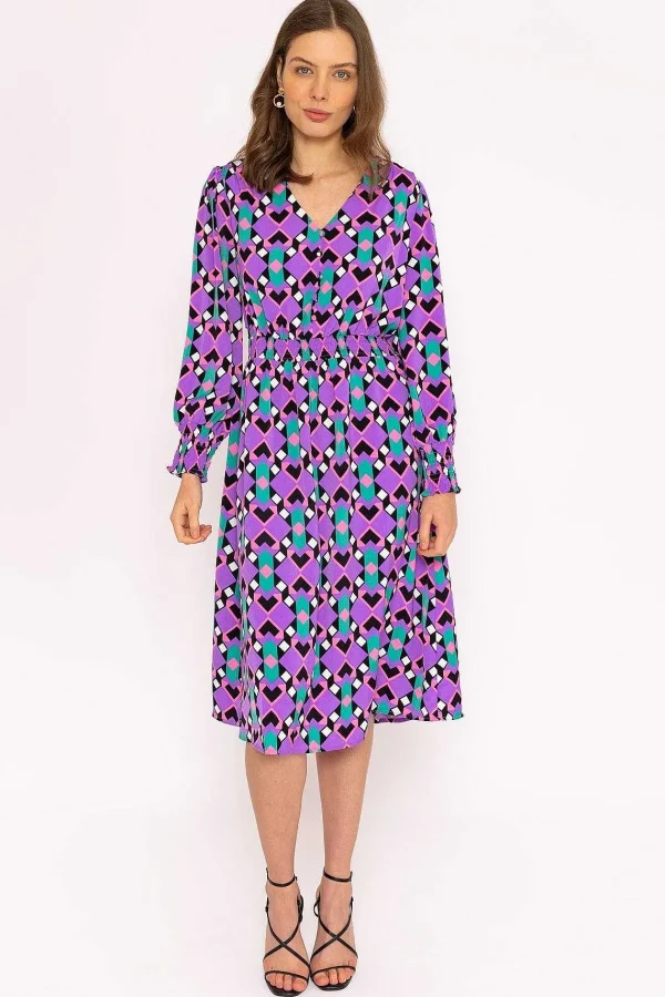 Rowen Avenue Brioni Midi Dress In Lilac Print*Women Dresses & Jumpsuits