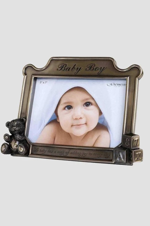 Genesis Bronze Baby Boy Frame* Homeware