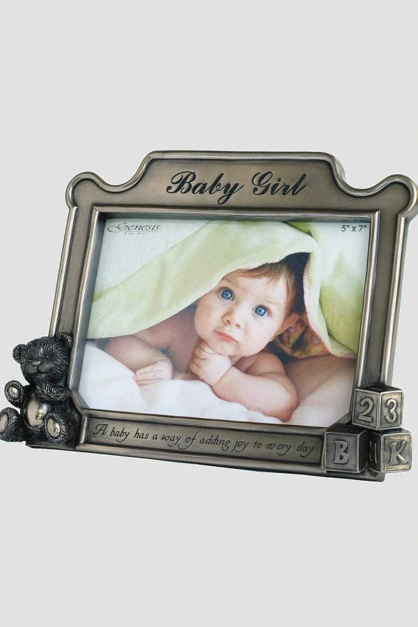Genesis Bronze Baby Girl Frame* Homeware