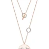 Tipperary Crystal Jewellery Butterfly Disc Pendant In Rose Gold* Boxed Gifts