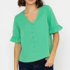 Rowen Avenue Button Blouse In Green*Women Tops & Blouses