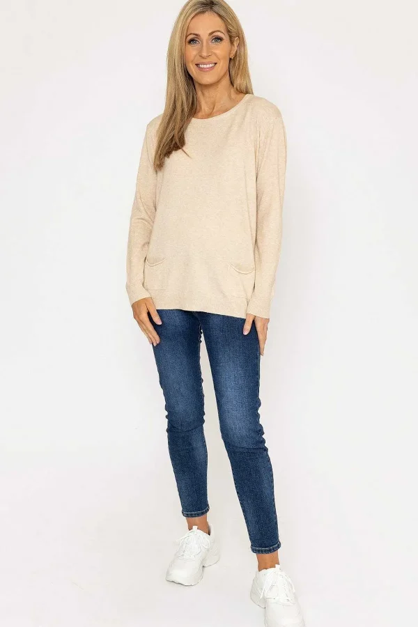 J'aime la Vie Button Detail Knit In Beige*Women Jumpers & Cardigans