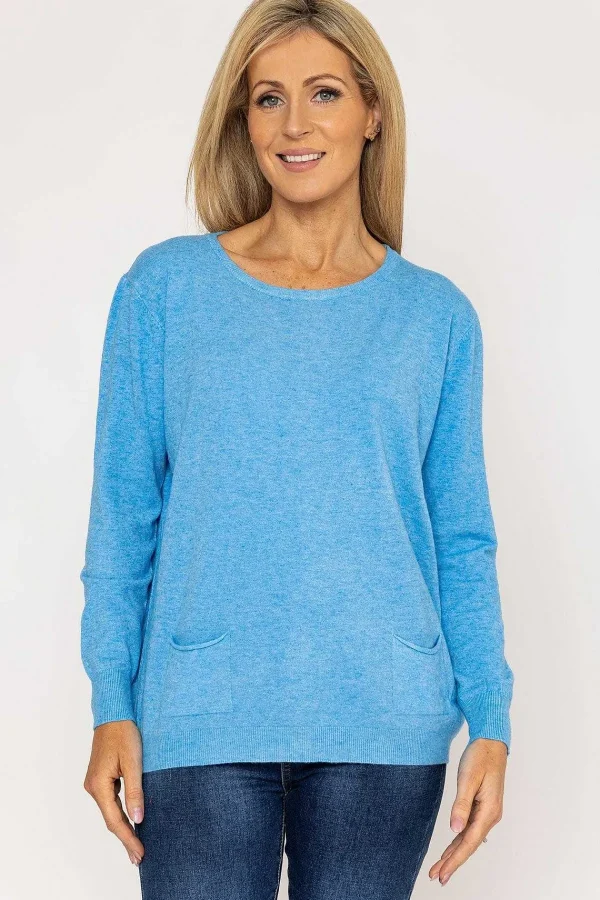 J'aime la Vie Button Detail Knit In Blue*Women Jumpers & Cardigans