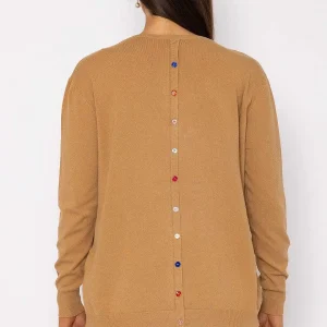 J'aime la Vie Button Detail Knit In Camel*Women Jumpers & Cardigans