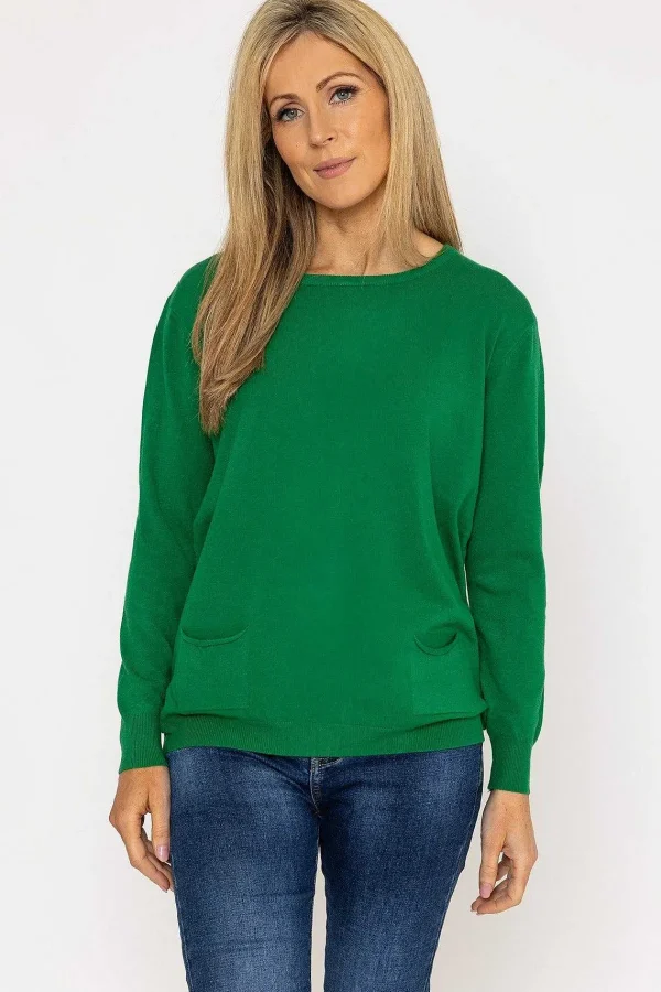 J'aime la Vie Button Detail Knit In Green*Women Jumpers & Cardigans