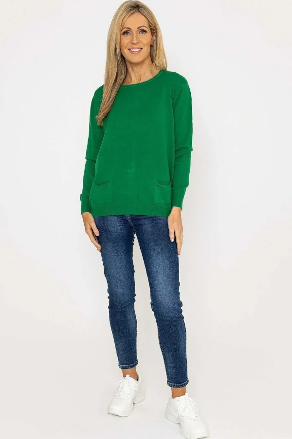 J'aime la Vie Button Detail Knit In Green*Women Jumpers & Cardigans