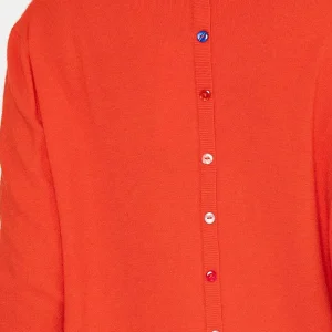 J'aime la Vie Button Detail Knit In Orange*Women Jumpers & Cardigans