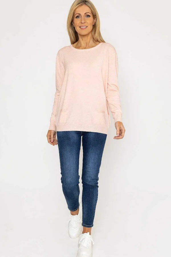 J'aime la Vie Button Detail Knit In Pink*Women Jumpers & Cardigans