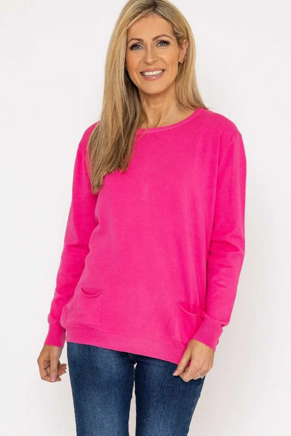 J'aime la Vie Button Detail Knit In Pink*Women Jumpers & Cardigans