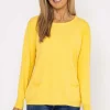 J'aime la Vie Button Detail Knit In Yellow*Women Jumpers & Cardigans