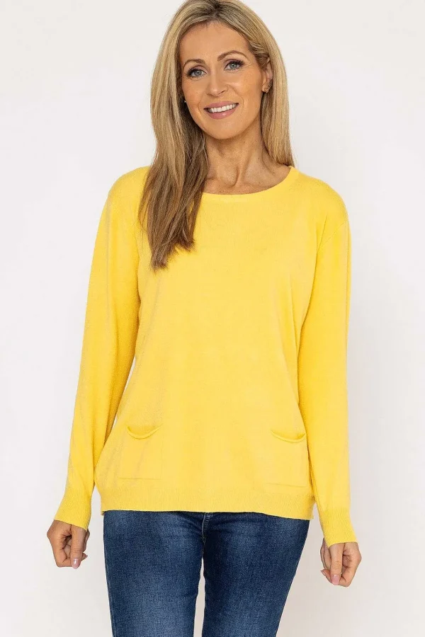 J'aime la Vie Button Detail Knit In Yellow*Women Jumpers & Cardigans