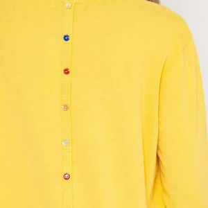J'aime la Vie Button Detail Knit In Yellow*Women Jumpers & Cardigans