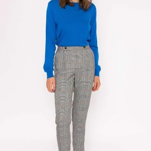 Rowen Avenue Button Detail Tailored Pant In Check Print*Women Jeans & Trousers