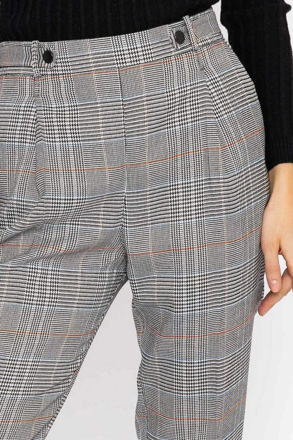 Rowen Avenue Button Detail Tailored Pant In Check Print*Women Jeans & Trousers