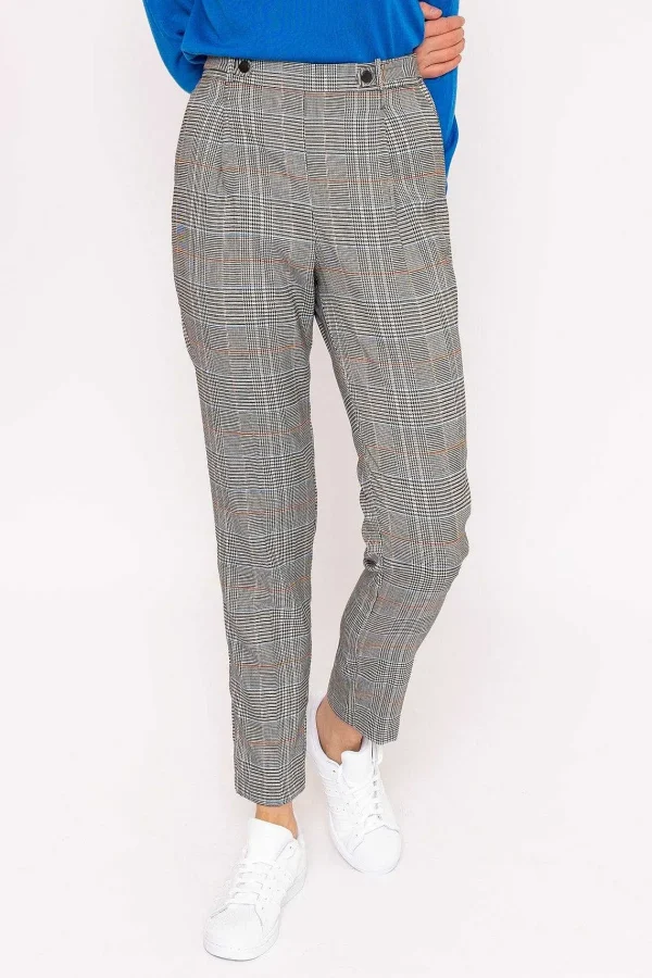 Rowen Avenue Button Detail Tailored Pant In Check Print*Women Jeans & Trousers