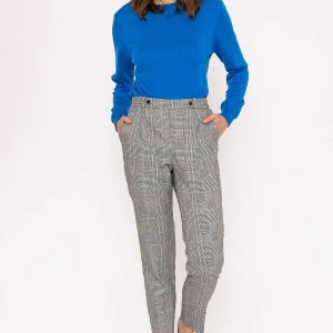 Rowen Avenue Button Detail Tailored Pant In Check Print*Women Jeans & Trousers