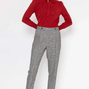 Rowen Avenue Button Detail Tailored Pant In Check Print*Women Jeans & Trousers