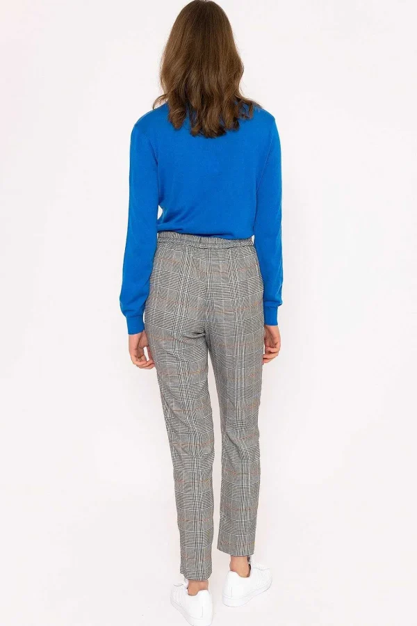Rowen Avenue Button Detail Tailored Pant In Check Print*Women Jeans & Trousers
