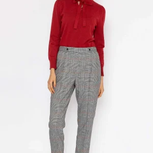 Rowen Avenue Button Detail Tailored Pant In Check Print*Women Jeans & Trousers