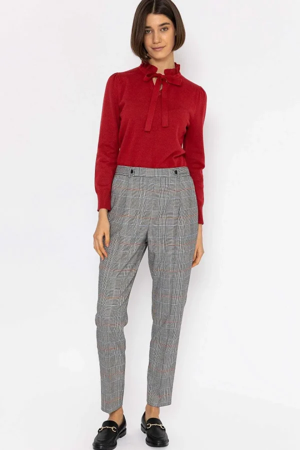 Rowen Avenue Button Detail Tailored Pant In Check Print*Women Jeans & Trousers