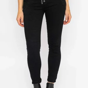 J'aime la Vie Button Front Jeans In Black*Women Jeans & Trousers
