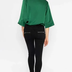 J'aime la Vie Button Front Jeans In Black*Women Jeans & Trousers