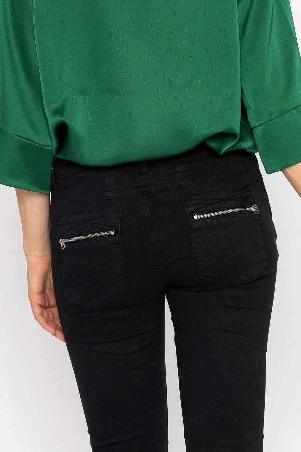 J'aime la Vie Button Front Jeans In Black*Women Jeans & Trousers