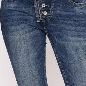 J'aime la Vie Button Front Jeans In Dark Denim*Women Jeans & Trousers