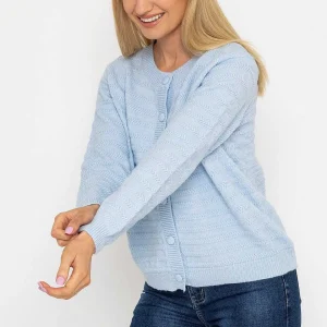J'aime la Vie Button Up Cardigan In Blue*Women Jumpers & Cardigans