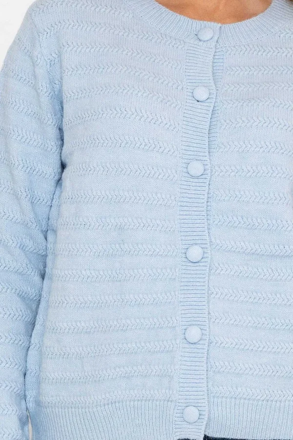 J'aime la Vie Button Up Cardigan In Blue*Women Jumpers & Cardigans