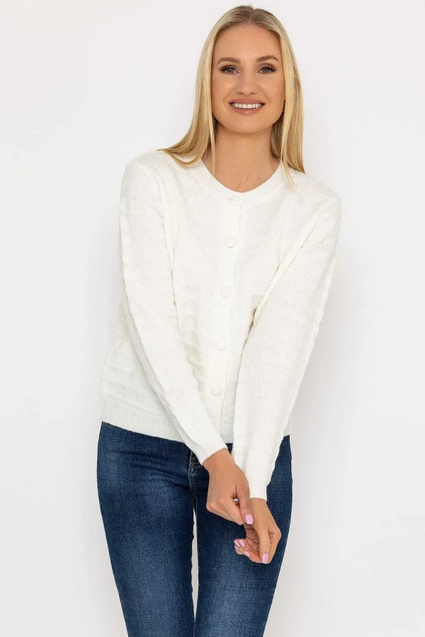 J'aime la Vie Button Up Cardigan In Ecru*Women Jumpers & Cardigans