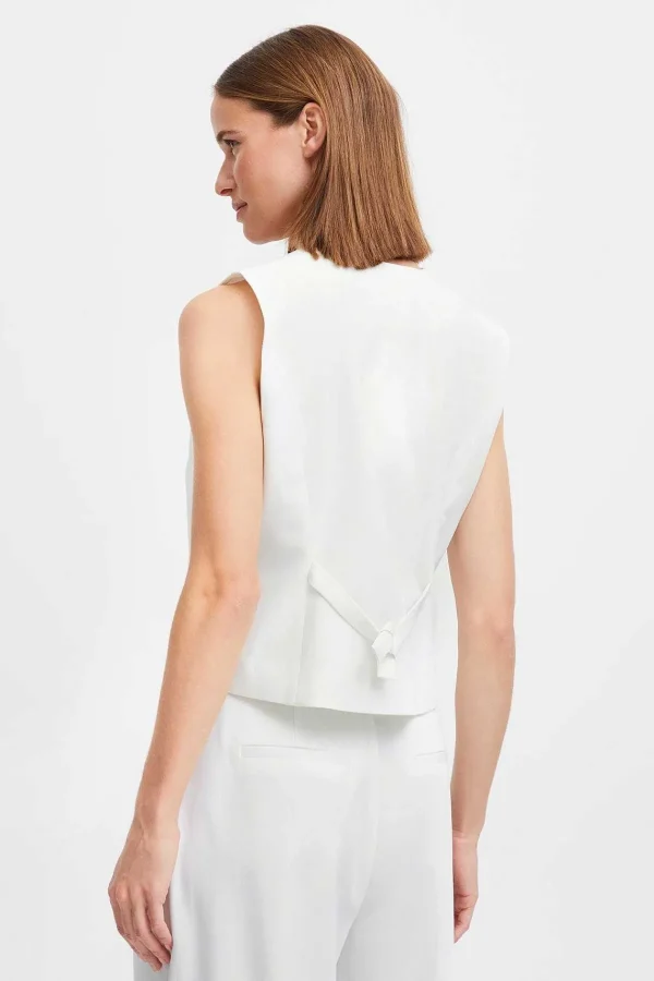 B.Young Bydeceri White Waistcoat*Women Tops & Blouses