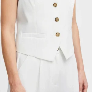 B.Young Bydeceri White Waistcoat*Women Tops & Blouses