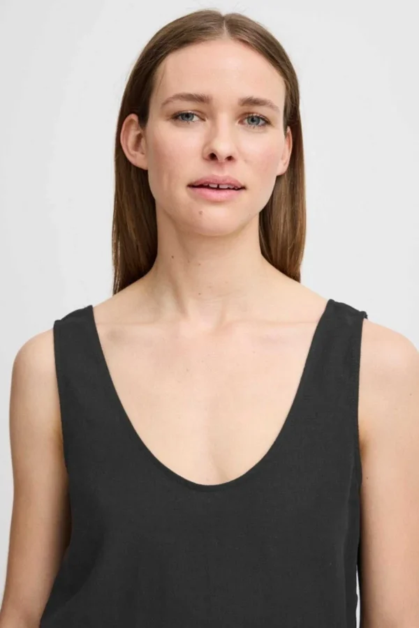 B.Young Byfalakka Black Vest Top*Women Tops & Blouses
