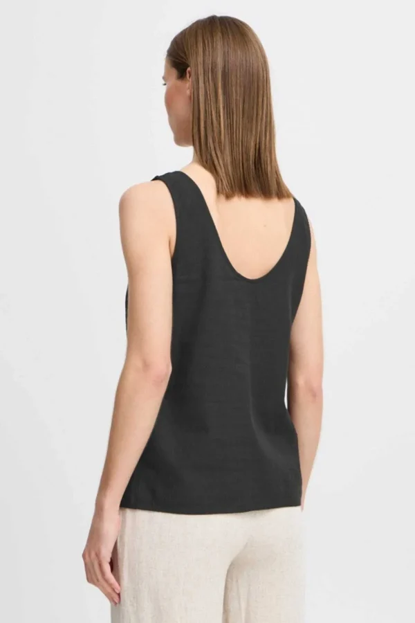 B.Young Byfalakka Black Vest Top*Women Tops & Blouses