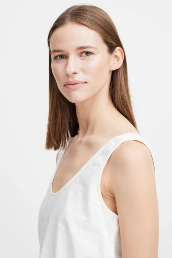 B.Young Byfalakka White Vest Top*Women Tops & Blouses