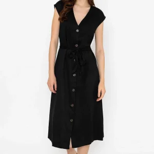 B.Young Byilini Black Midi Dress*Women Dresses & Jumpsuits