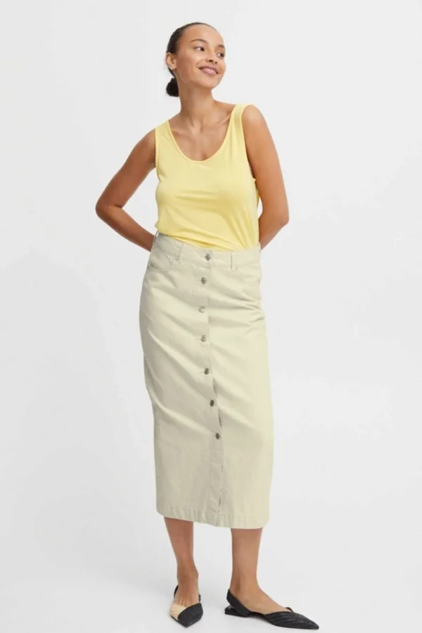 B.Young Bykatsa Cream Midi Skirt*Women Skirts & Shorts