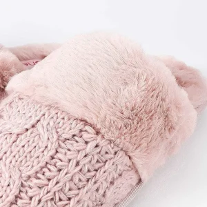 Cherish Accessories Cable Knit Slippers In Pink*Women Nightwear