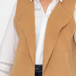 J'aime la Vie Camel Knit Waistcoat*Women Jumpers & Cardigans