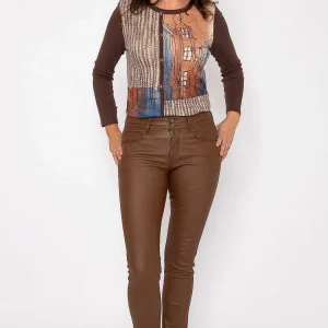 J'aime la Vie Camel Pu Jeans*Women Jeans & Trousers