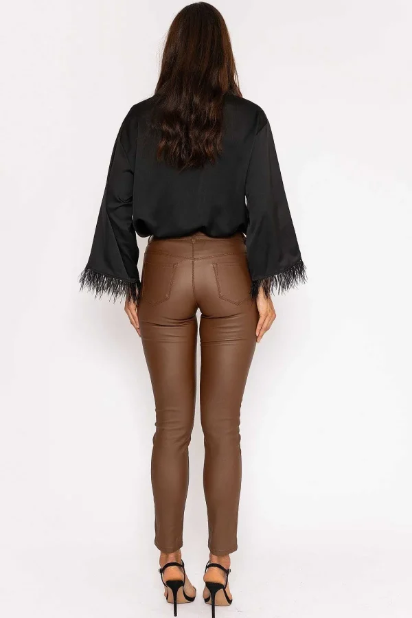 J'aime la Vie Camel Pu Jeans*Women Jeans & Trousers