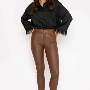 J'aime la Vie Camel Pu Jeans*Women Jeans & Trousers